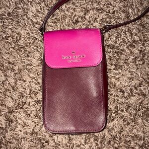 Kate Spade Fuchsia and Burgundy Crossbody